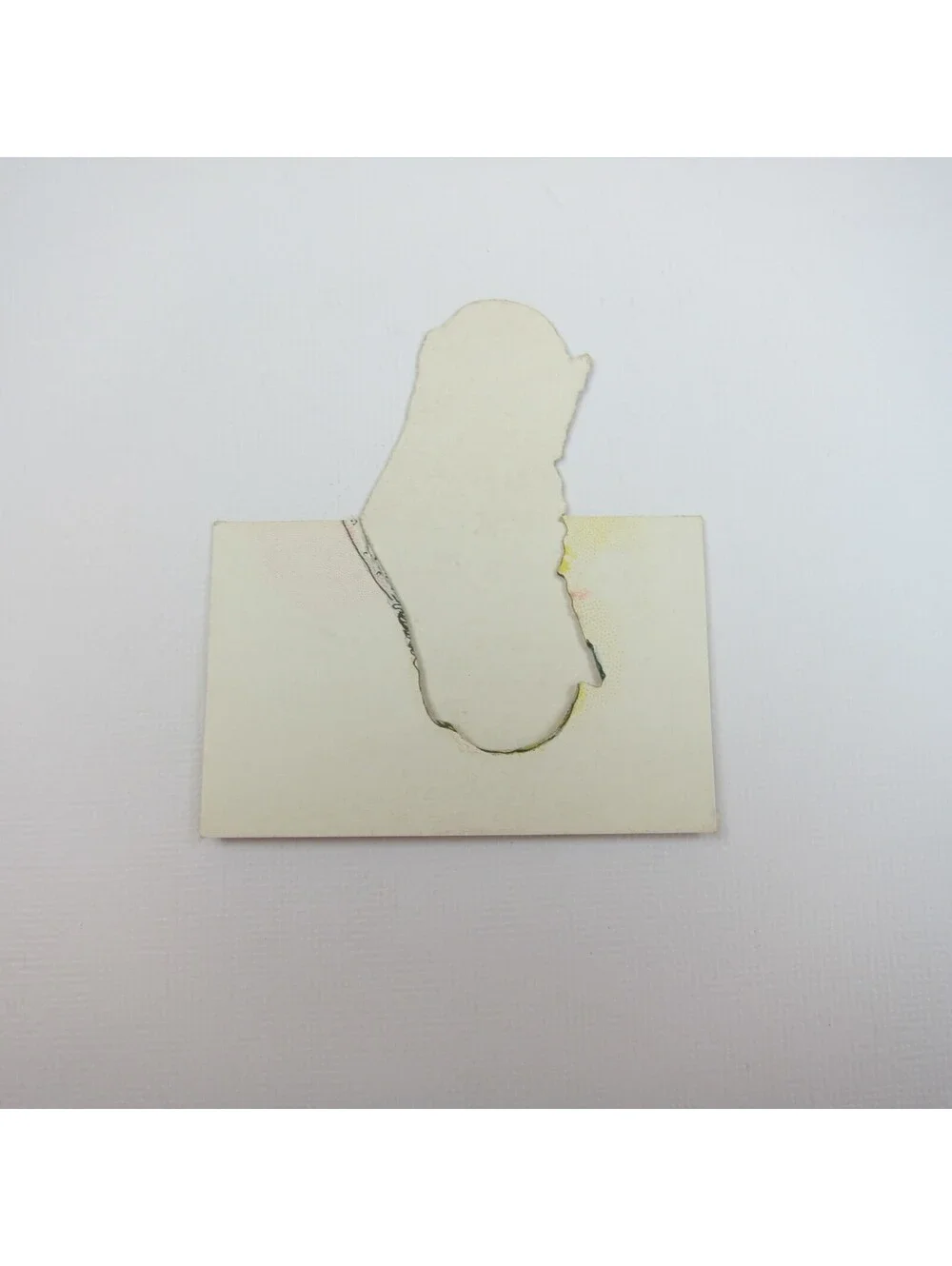 Vintage Valentine Cutout Card Stand Up Blonde Girl Red Heart 1920s-30s UNSIGNED